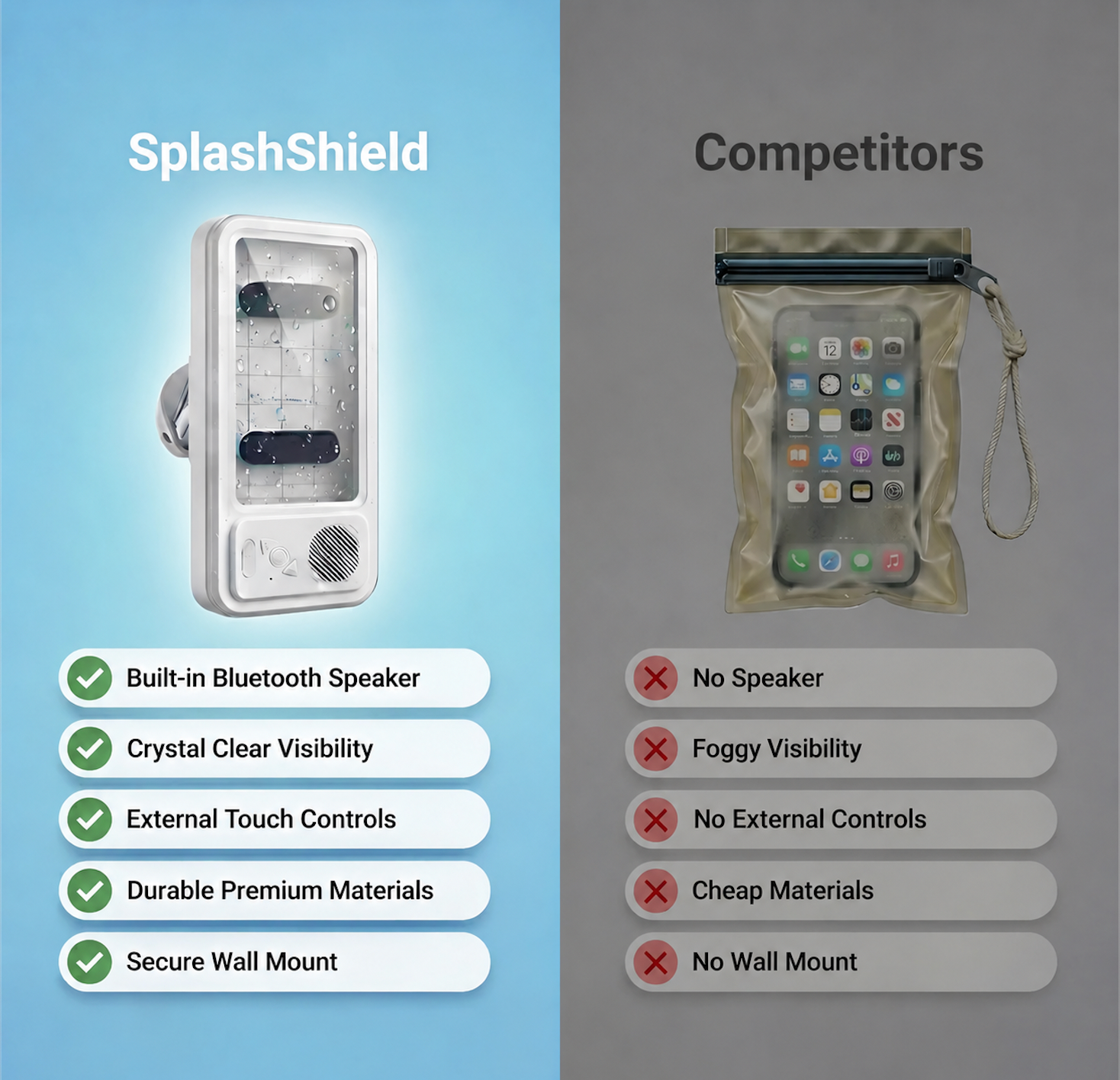 SplashShield™ - Phone Shower Case